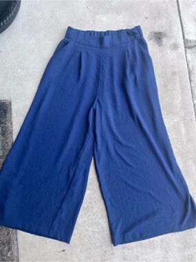 H&M Navy Wide-Leg Women's Pants